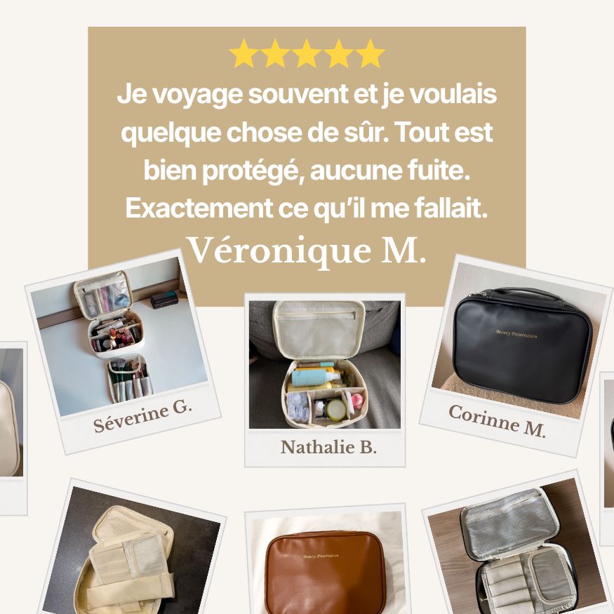 Trousse de voyage élégante et organisée