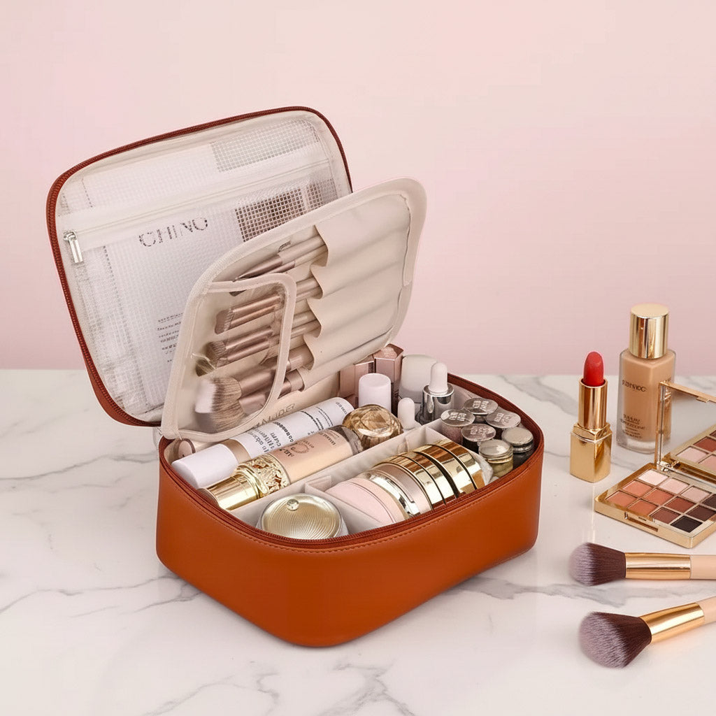 Trousse de maquillage élégante et compacte
