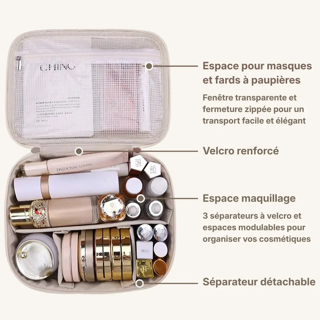 Trousse de voyage élégante et organisée