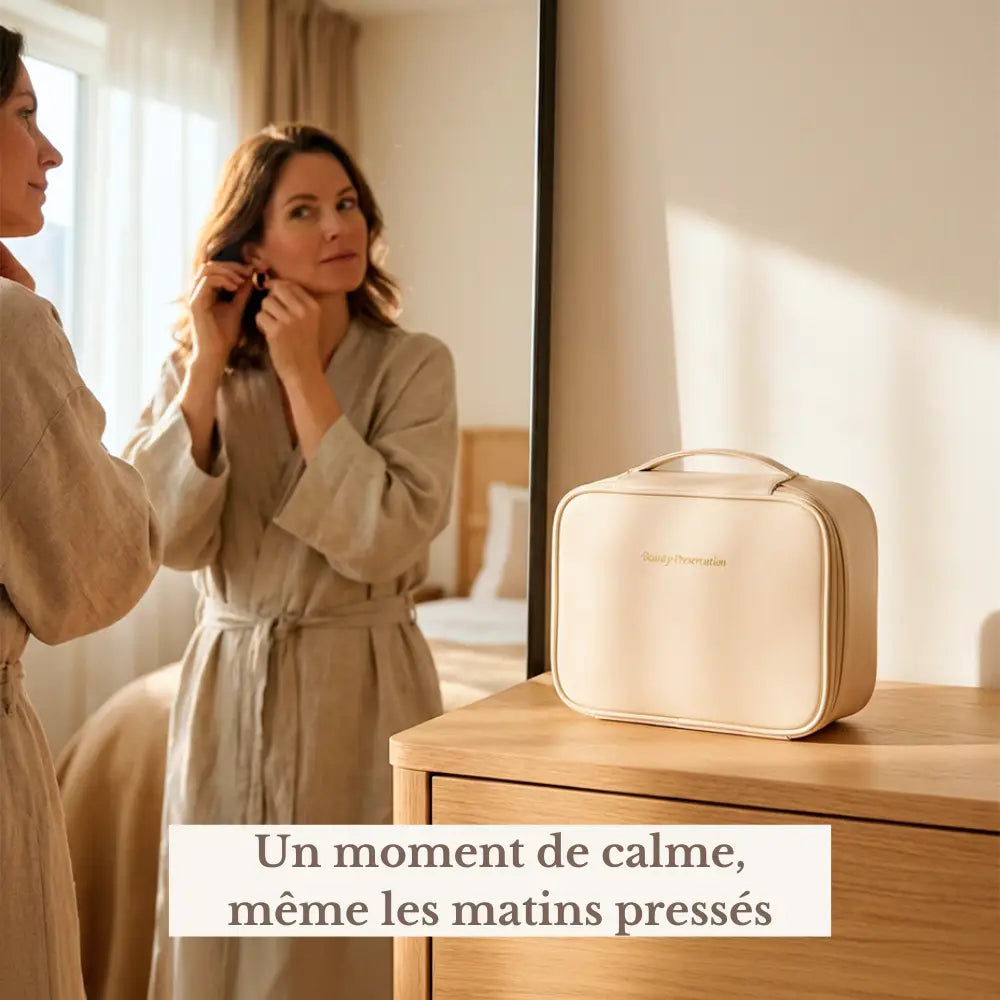 Trousse de maquillage pour des matins sereins