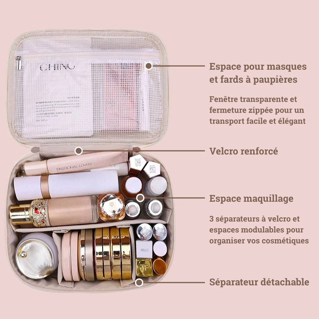 Trousse de maquillage élégante et compacte